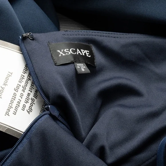 Xscape - One-Shoulder Ruffle Side Gown Style 4795X - Picture 5 of 14